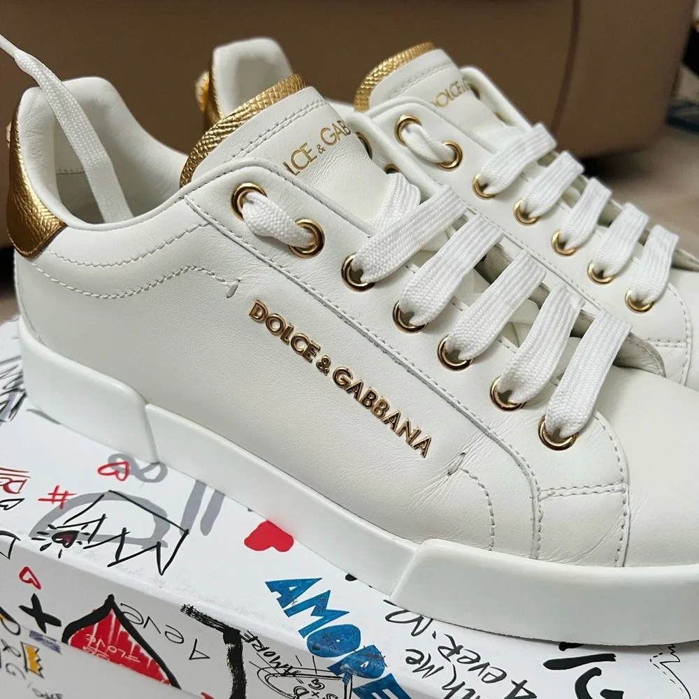 Dolce & Gabbana Portofino Sneakers white gold pearl - Picture 9 of 12